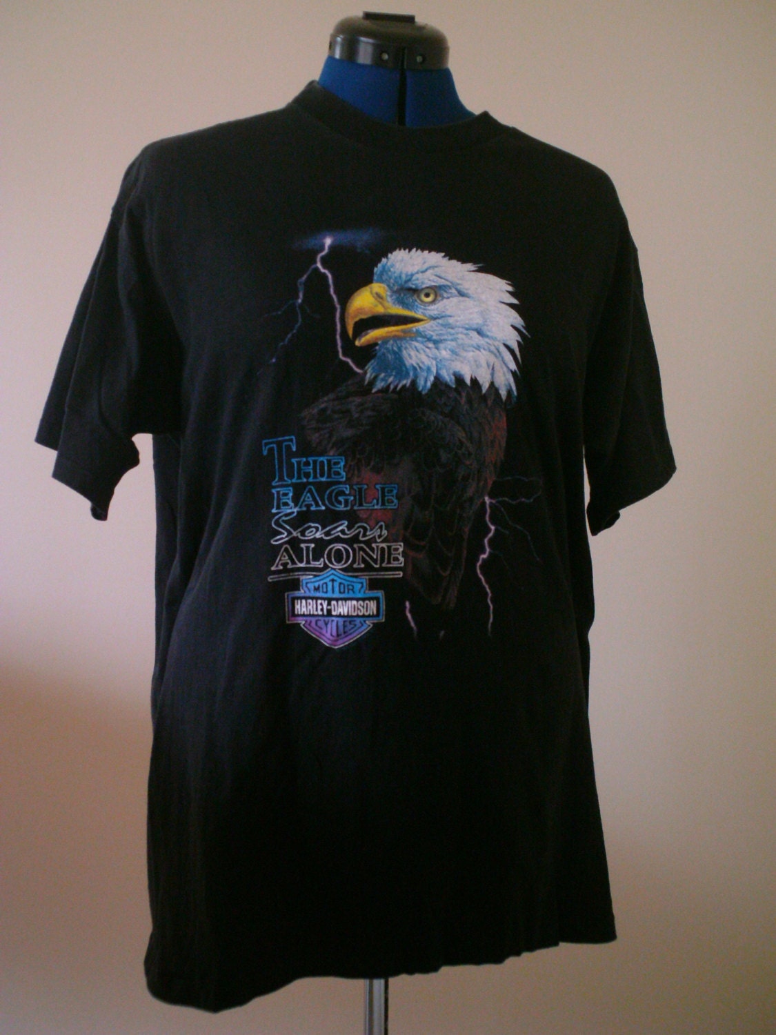 mens L official Harley Davidson motorcycles black tshirt by Holoubek