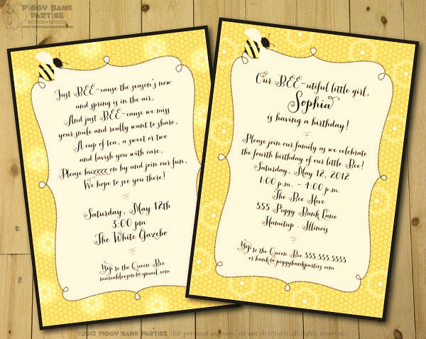 Just BEE-cause Invitation - Personalized DIY Printable Il_170x135
