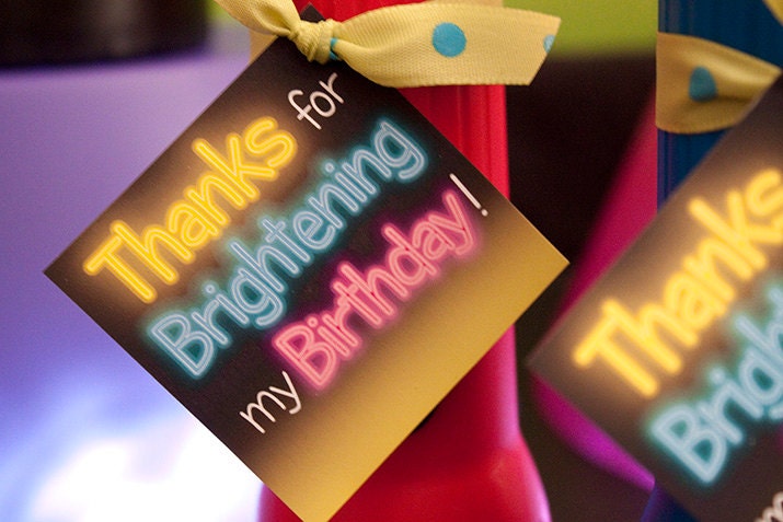 GLOW in the DARK Favor Tags - DIY Printable Il_570xn