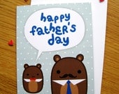 Happy Father's Day Bear Greetings Card