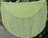 Citrus Lemon Lace Tablecloth, Yellow Lace Tablecloth, Vintage Passementerie
