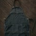 Water Resistant Canvas and Leather Apron - Grey