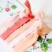 Girls Peachy Pink Elastic Hair Tie Set