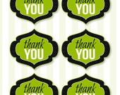 Little Man Party PRINTABLES Thank You Labels (INSTANT DOWNLOAD) by Love The Day