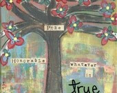 original painting philippians bible verse tree