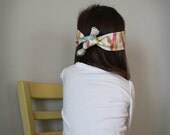 Bandana headband neon feathers . feather headband . little girl hair accessories . bandana . neon . feather .