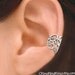 925 Lace Filigree - Sterling Sliver ear cuff earring jewelry - non pierced earcuff clip 011013