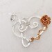 Sterling Silver Treble Clef and Bass Clef Heart Pendant Necklace