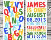 ABC Rainbow Invitation
