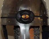 Dragon Eye Patch (Black leather with Yellow Orange eye)