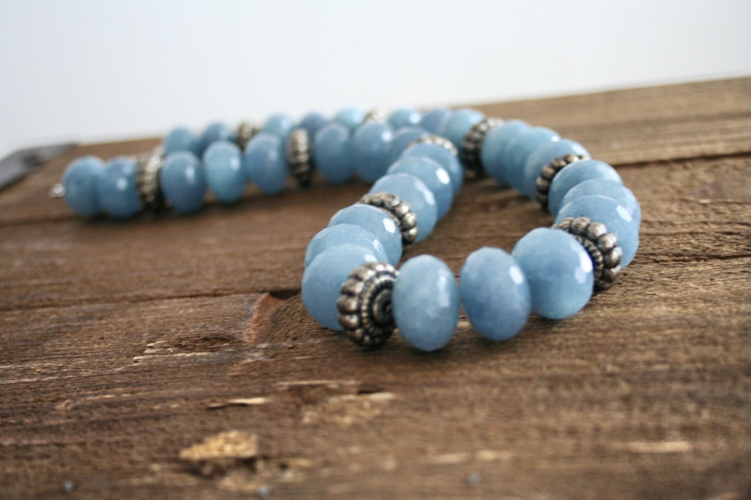 Sky Blue Chunky Angelite Gemstone Necklace