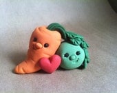 Pea and Carrot Wedding Cake Topper
