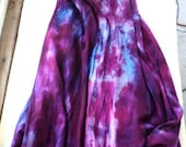 Purple Teal Long Wrap Skirt