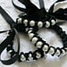 Set of 3 Satin Ribbon and Pearl Bracelet 3 different designs in Custom Colours Bridesmaid Gift Bridesmaid Jewelry