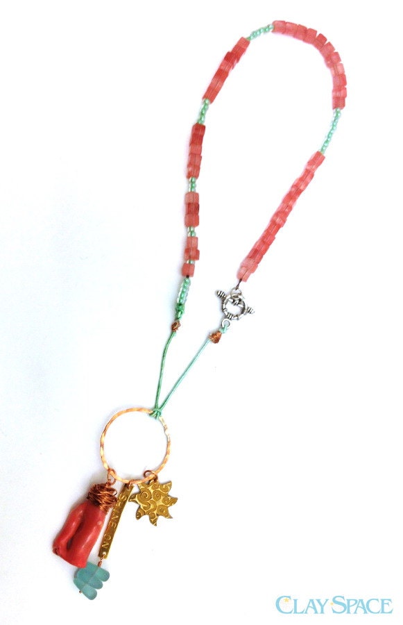 Stawberry Quartz, Turquoise, and Coral - Beach Retreat