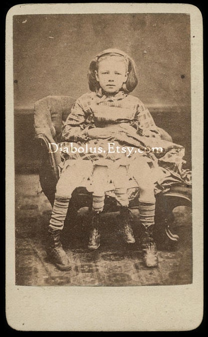 Amazing Antique 1870s CDV of a Girl with Four Legs