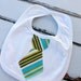Gifts under 10 dollars. Little Man Custom Tie Bib. ANY tie you on a White Bib. Children's Fashion, Father's Day, 4th of July Picnic, Summer