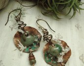 Nymphaea - Copper Earrings