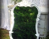 Ornate Oval White Mirror Shabby Chic Cottage Chic Farmhouse