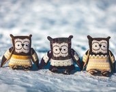 Ella   owl ,  soft art  creature toy  by   Wassupbrothers.