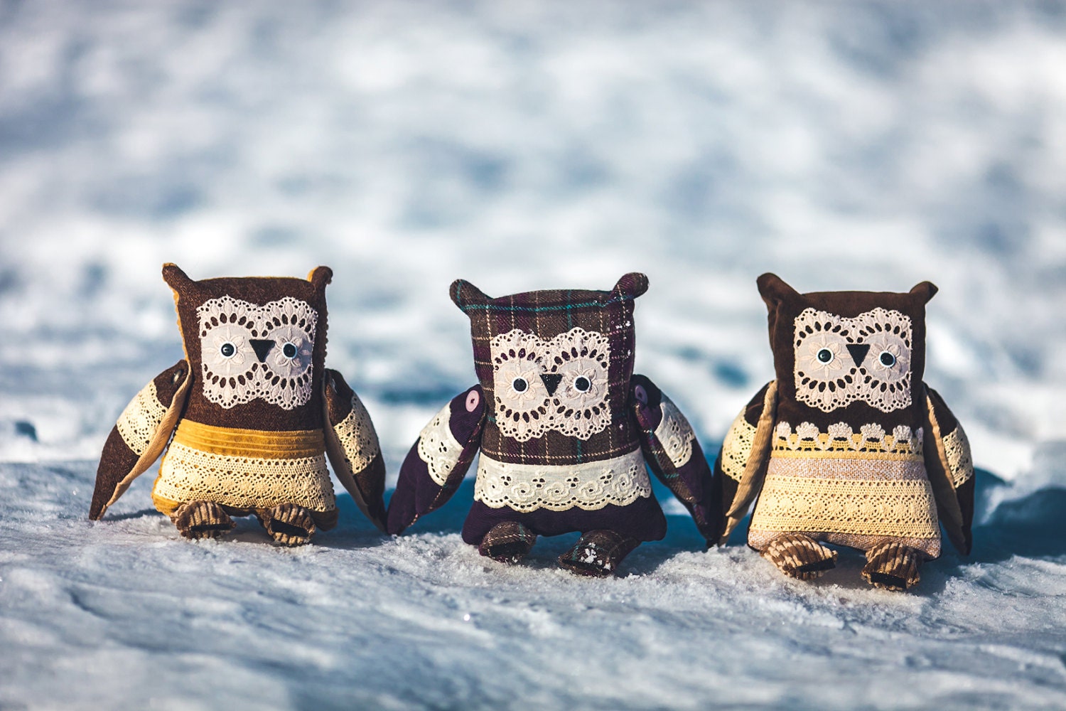 Ella   owl ,  soft art  creature toy  by   Wassupbrothers.