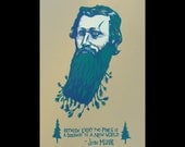 John Muir portrait poster Art print