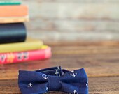navy blue anchor bow tie: The Neil