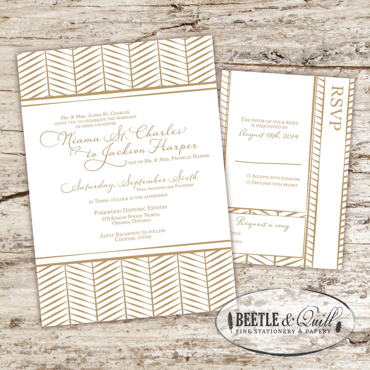 Raw Arrows Printable Invitation Suite