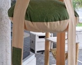 Grassy Green & Cream Double Kitty Cloud, Hanging Cat Bed, Meow