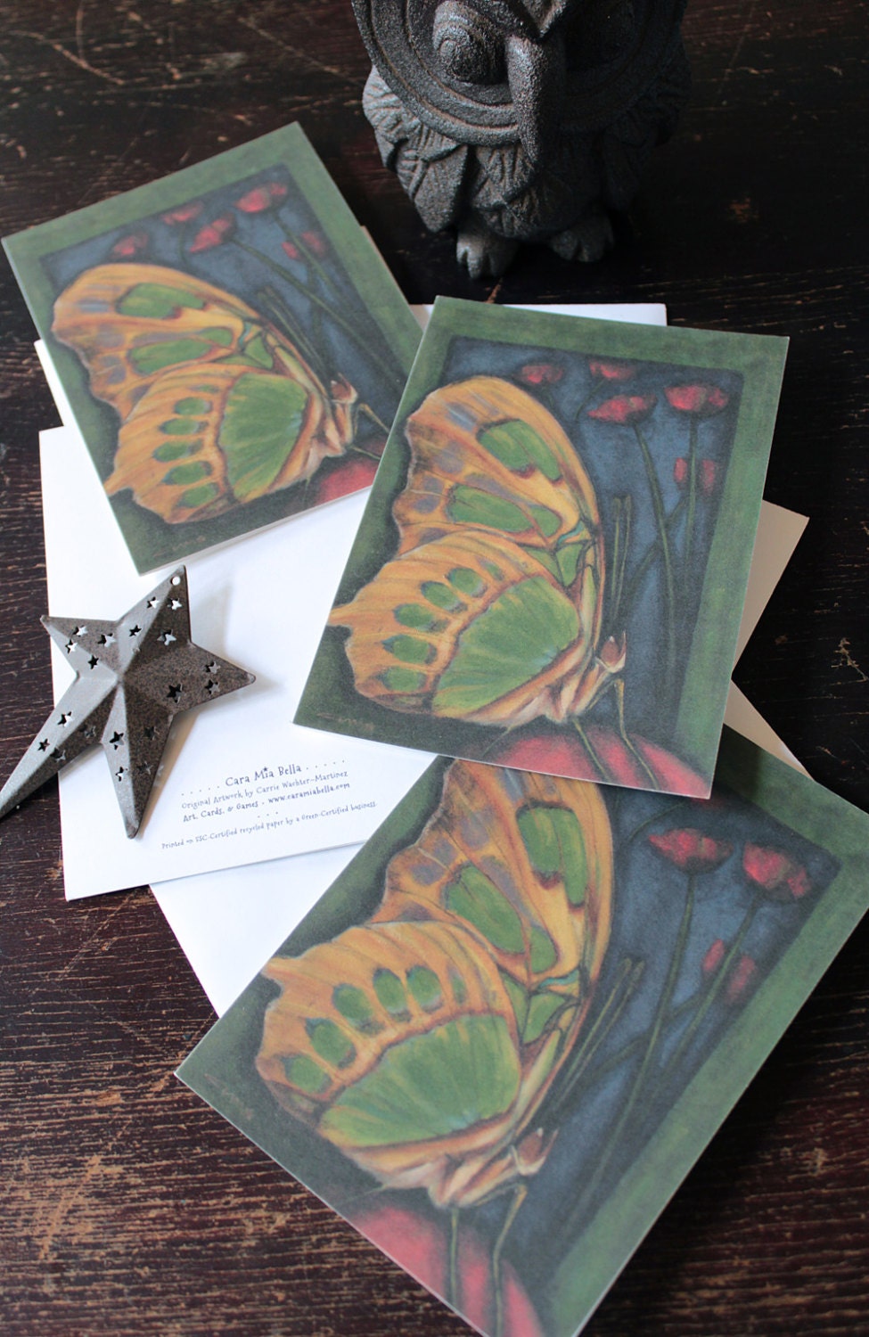 Butterfly Greeting Card 5 x 7 Eco Friendly Blank Birthday Garden Party Art Nature Bird Wing Butter Fly Insect Spring