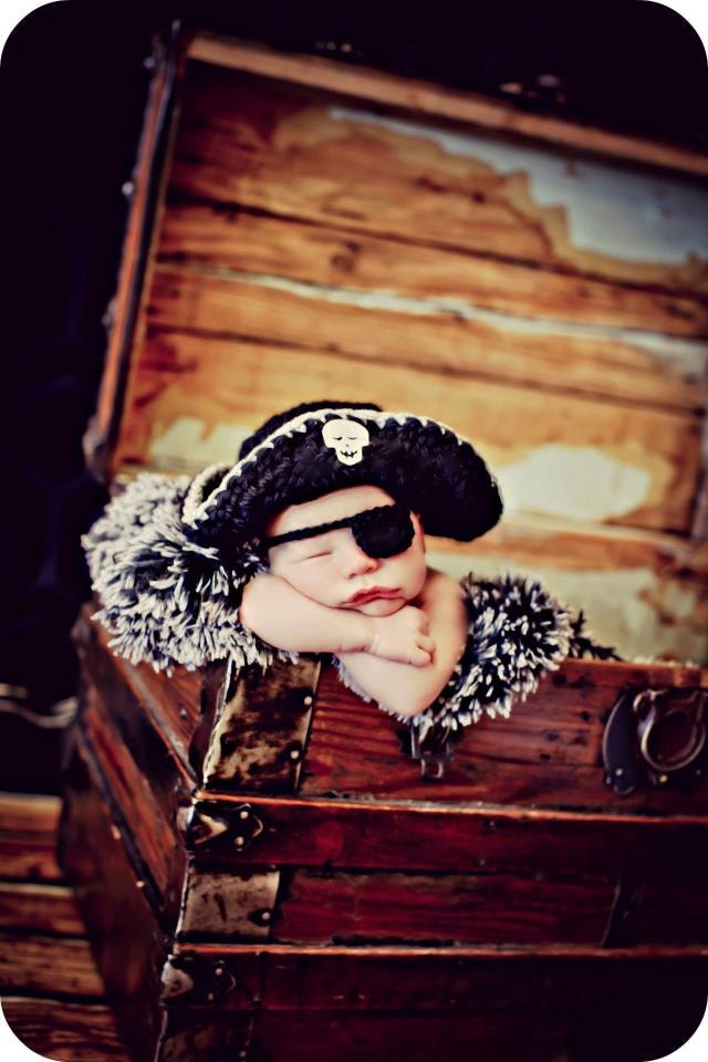 Newborn Photo Prop Baby Boy Pirate Hat