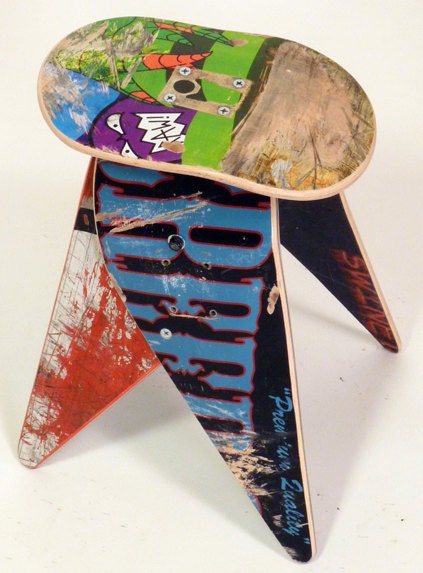 No.360 - Recycled skateboard stool