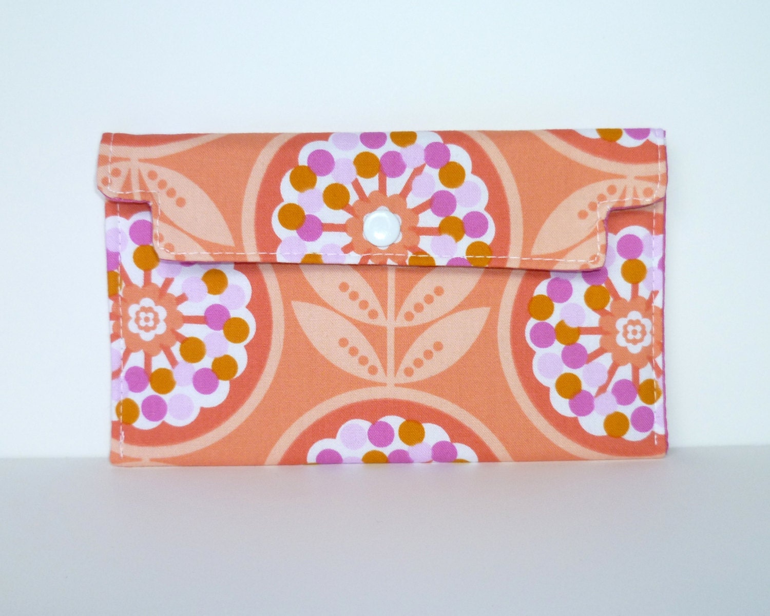 Coupon Holder / Cash Wallet / Receipt Holder - Lollies in Peach & Pink