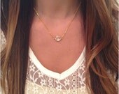 Dainty Round Glass Necklace
