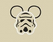 New 2013 Design - INSTANT DOWNLOAD - Mister Mouse Head Star Fight Trooper Applique Embroidery Design 4x4 5x7 6x10 Beginner Friendly