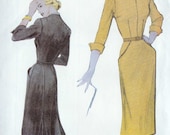 1950's Inspired Misses Dress Sewing Pattern, Rockabilly, Office Fashion, Reissue of 1952 Butterick 6308 Sizes 6, 8, 10 uncut