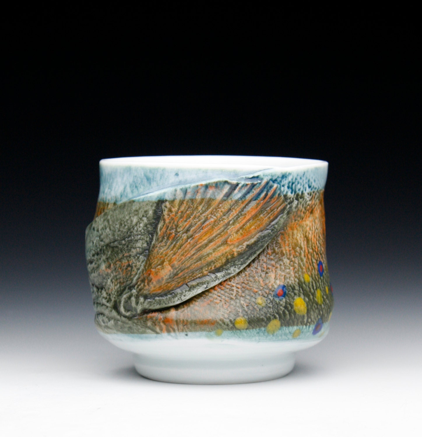 Brook Trout Porcelain Fish Cup ( Nature as Objects) Fish Yunomi