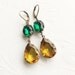 Emerald Topaz Earrings