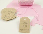 Favor Tags - Wedding Favor Tag - Bridal Shower Favor Tag - Gift Tag, Thank You Tag, Kraft Tag