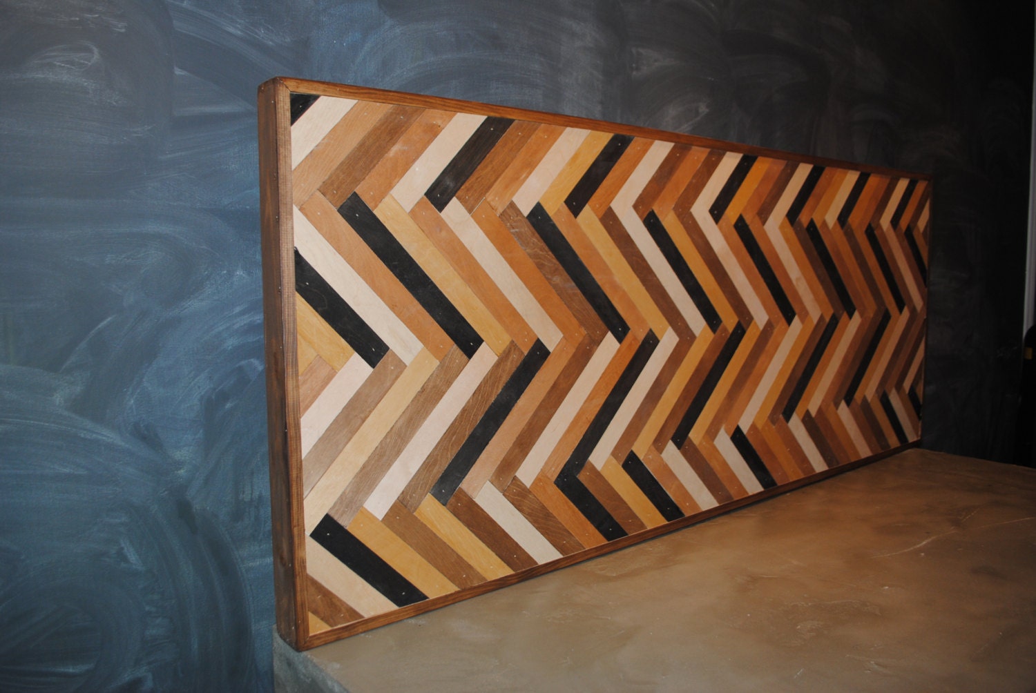 Herringbone Headboard, or HUGE Art Piece