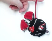 Plush Ornament Art Doll Mini Oddball Creepy Cute Little Zombie Bear Dollybird
