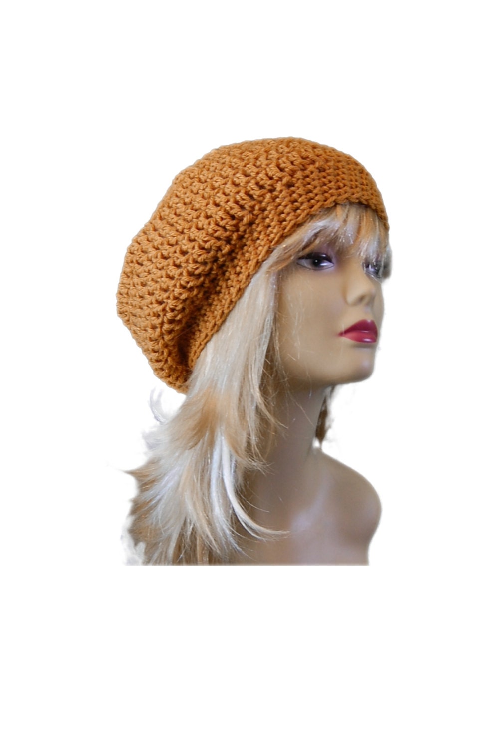 Honey Gold Slouchy Hat, Winter Fashion Accessories