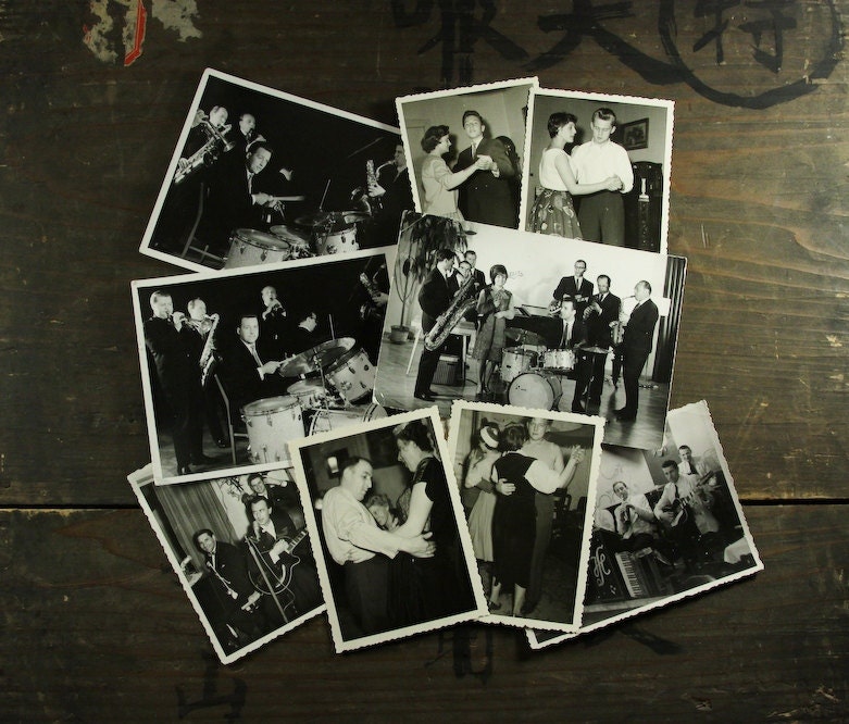 9 pc - Vintage Photos "Rock and Roll Collection" Photography, Paper Ephemera, Antique, Snapshot, Old Photo, Collectibles - 0124