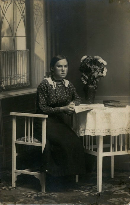 Vintage Photo Postcard "Unhappy Face", Photography, Paper Ephemera, RPPC, Old Photo, Collectibles - 0014