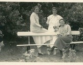 Vintage Photo Postcard "Garden Ladies", Photography, Paper Ephemera, RPPC, Old Photo, Collectibles - 0138