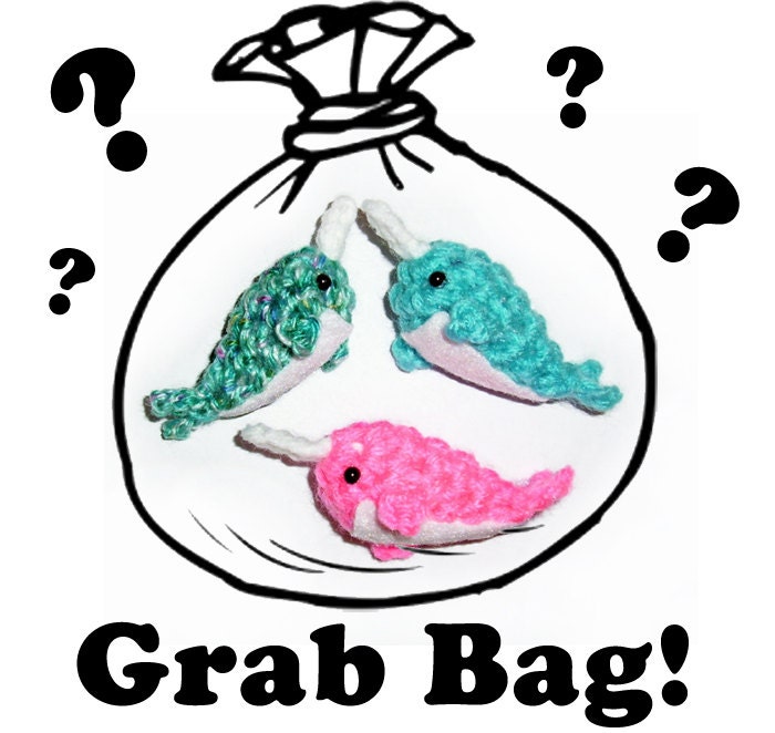 3 Teeny Narwhal Plushies - Surprise Grab Bag Special