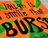 Smile that Bursts Quote on 8x10 Canvas