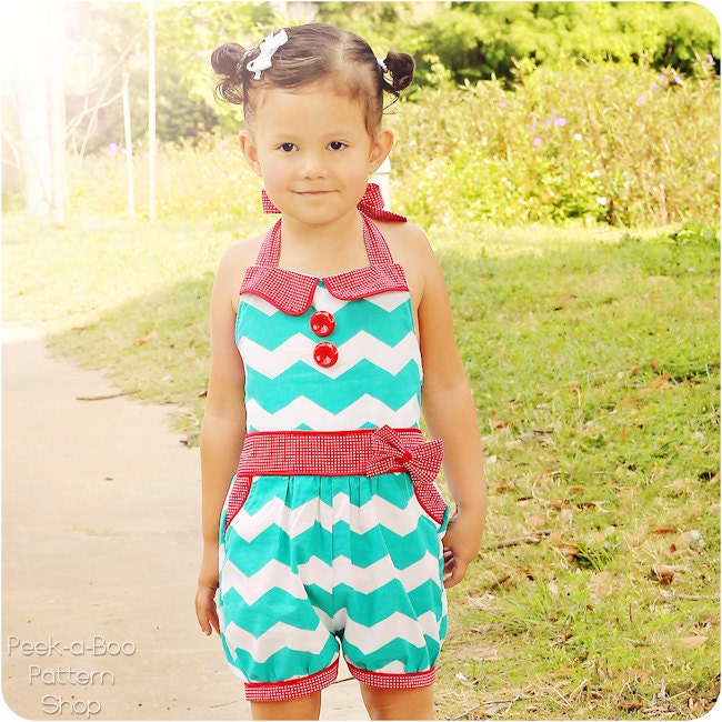 Adelaide Vintage Romper: Girls Romper Pattern, Baby Romper Pattern, PDF Sewing Pattern