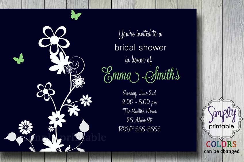 Navy/Lime Green Bridal Shower Invitation Il_170x135