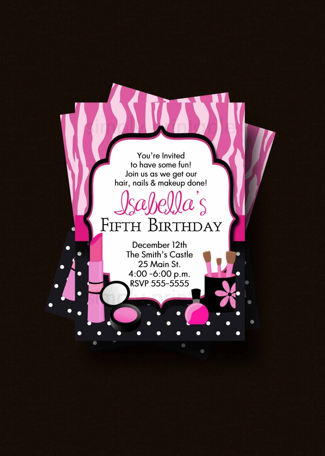 Glamour Girl Birthday Invitation Il_570xn